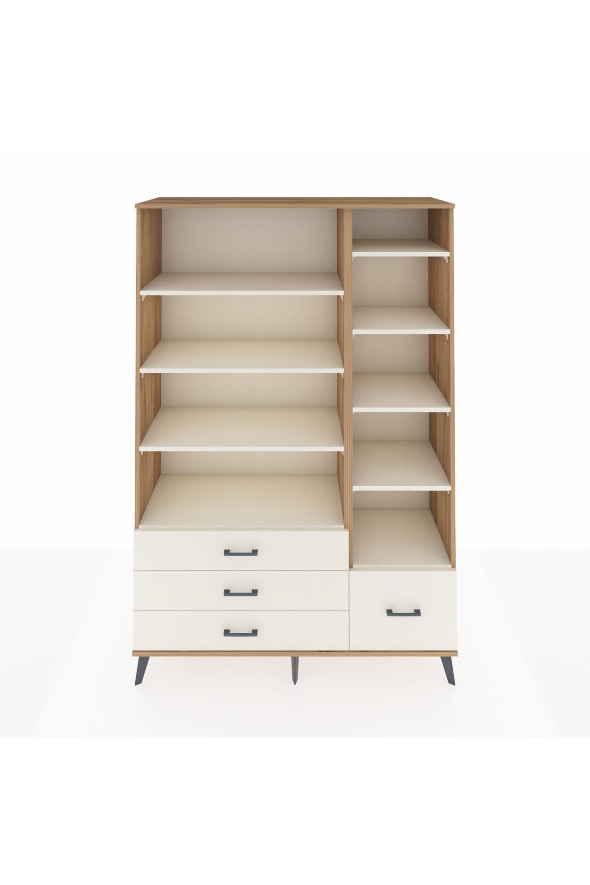 Hyperion Dolap 9 Raflı 4 Çekmeceli  132x44x195 Çam-Aytaşı/Aytaşı