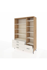 Hyperion Dolap 9 Raflı 4 Çekmeceli  132x44x195 Çam-Aytaşı/Aytaşı