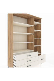Hyperion Dolap 9 Raflı 4 Çekmeceli  132x44x195 Çam-Aytaşı/Aytaşı