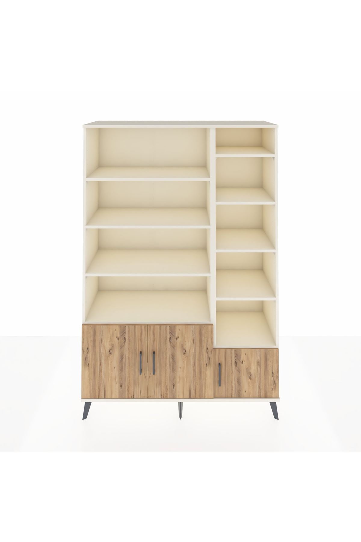 Hyperion Dolap 10 Raflı 3 Kapaklı 132x44x195 Aytaşı-Çam/Aytaşı