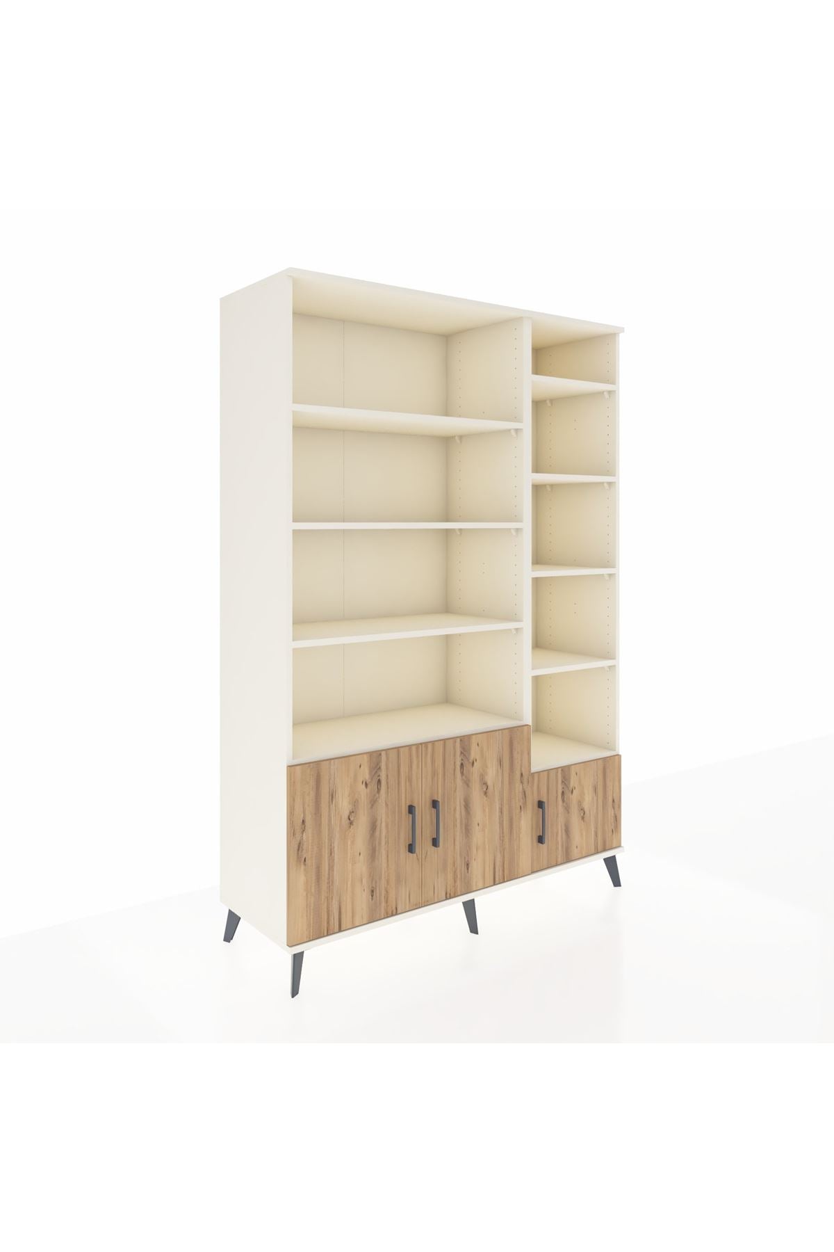 Hyperion Dolap 10 Raflı 3 Kapaklı 132x44x195 Aytaşı-Çam/Aytaşı