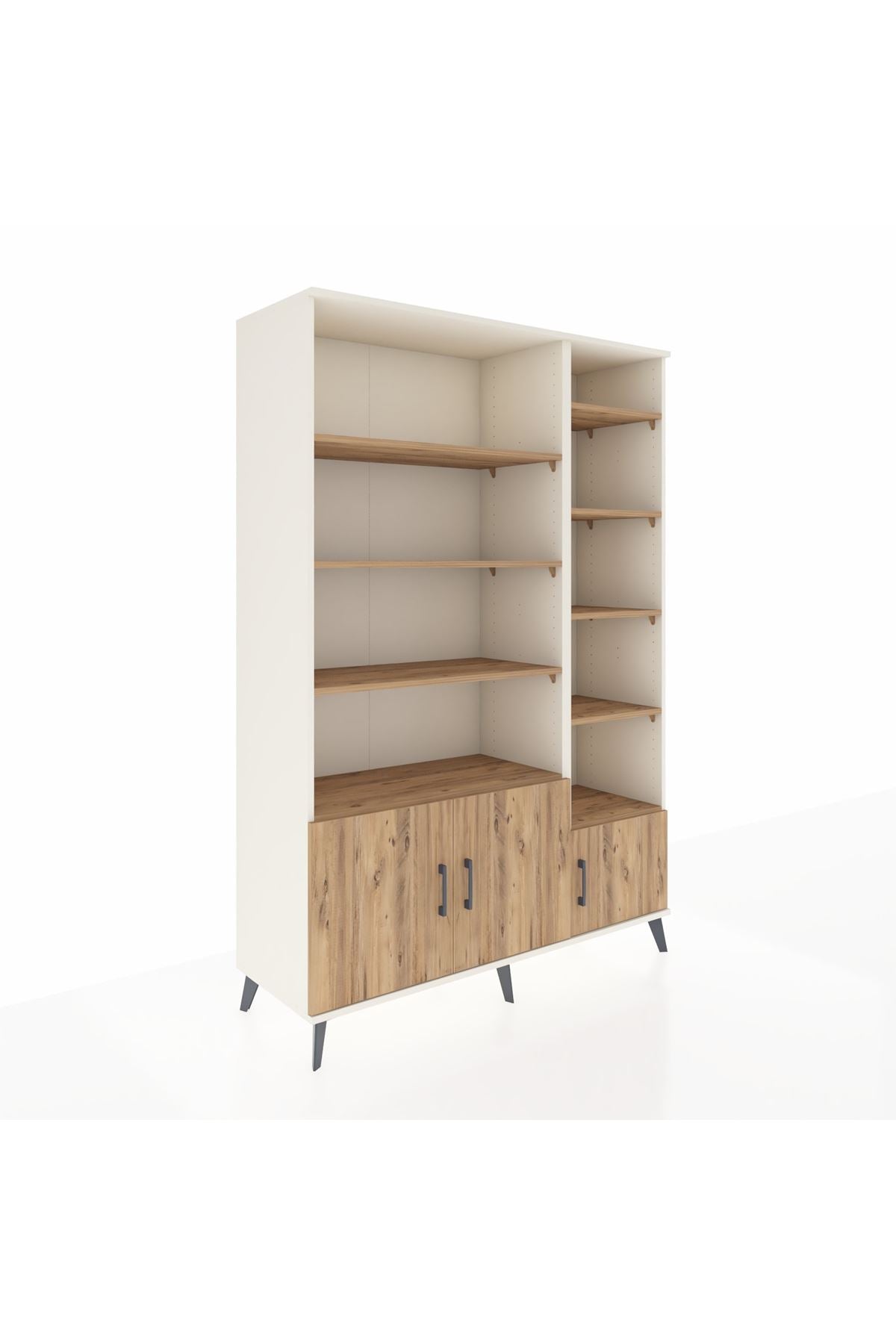 Hyperion Dolap 10 Raflı 3 Kapaklı 132x44x195 Aytaşı-Çam/Çam