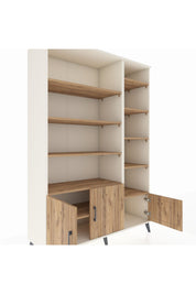 Hyperion Dolap 10 Raflı 3 Kapaklı 132x44x195 Aytaşı-Çam/Çam