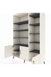 Hyperion Dolap 10 Raflı 3 Kapaklı 132x44x195 Aytaşı-Aytaşı/Antrasit