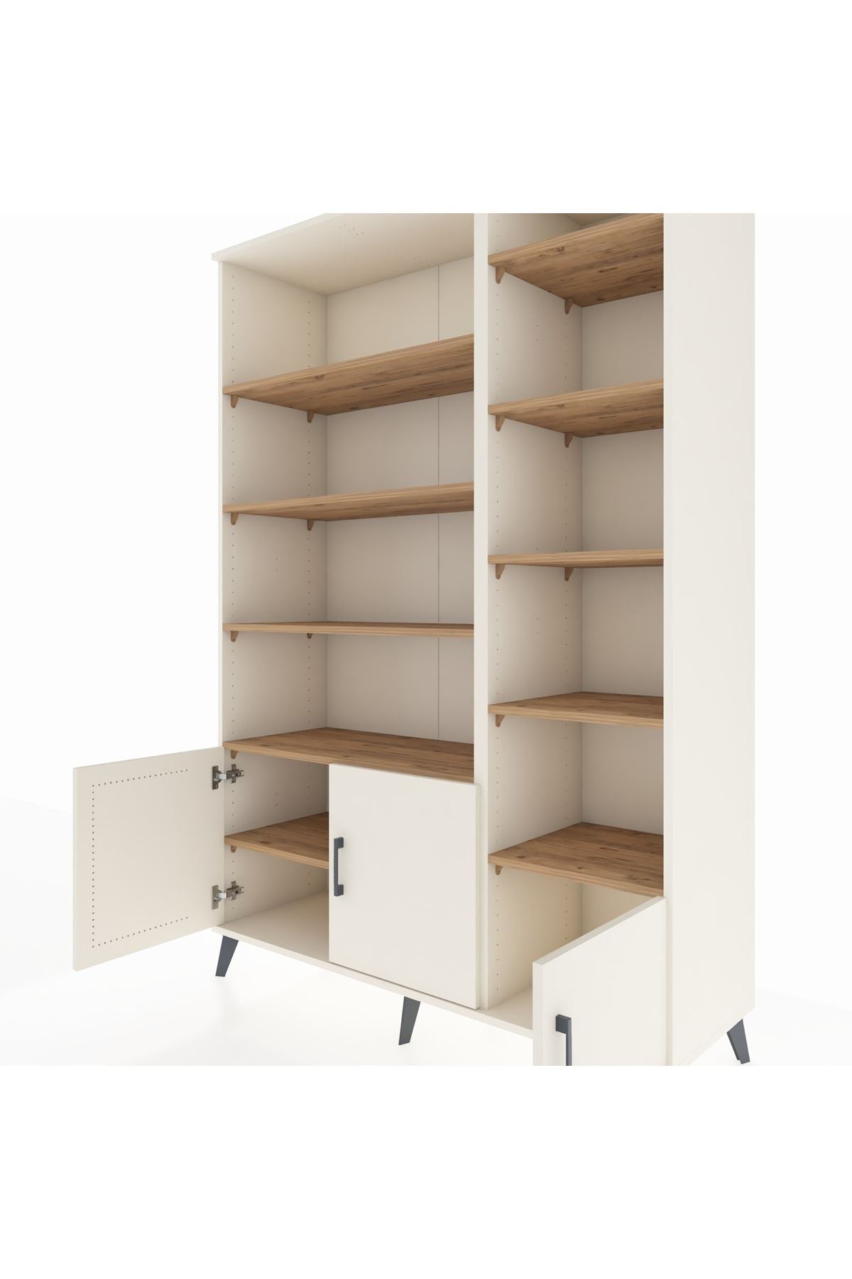 Hyperion Dolap 10 Raflı 3 Kapaklı 132x44x195 Aytaşı-Aytaşı/Çam