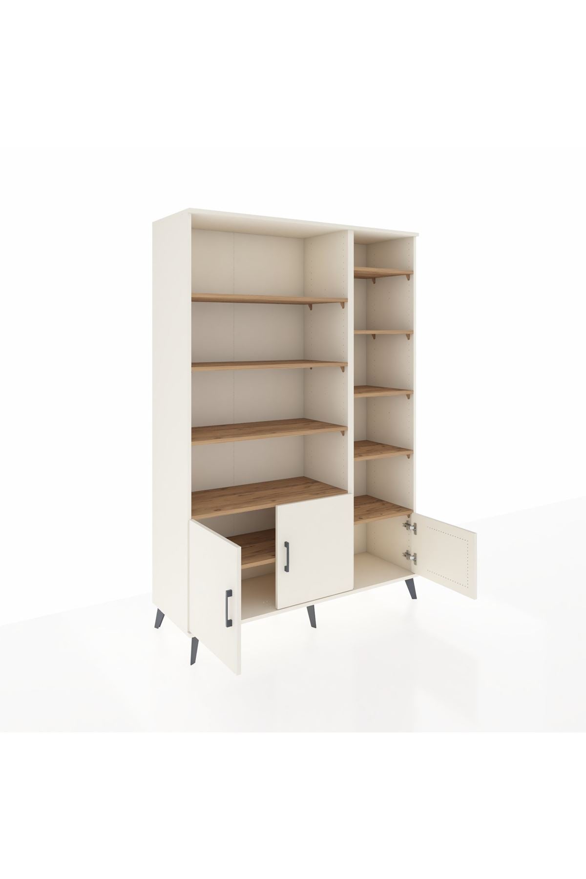 Hyperion Dolap 10 Raflı 3 Kapaklı 132x44x195 Aytaşı-Aytaşı/Çam