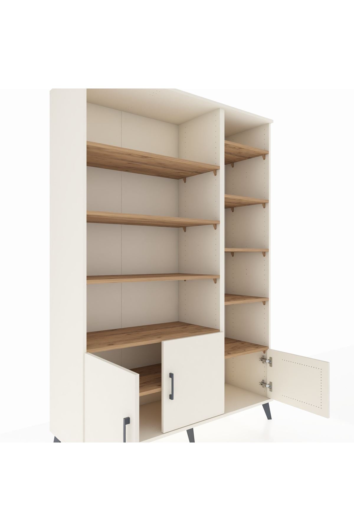 Hyperion Dolap 10 Raflı 3 Kapaklı 132x44x195 Aytaşı-Aytaşı/Çam