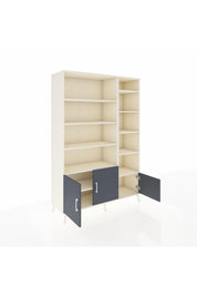 Hyperion Dolap 10 Raflı 3 Kapaklı 132x44x195 Aytaşı-Antrasit/Aytaşı