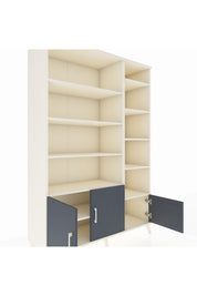 Hyperion Dolap 10 Raflı 3 Kapaklı 132x44x195 Aytaşı-Antrasit/Aytaşı