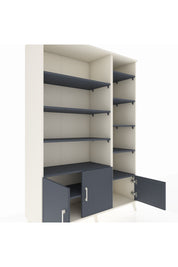 Hyperion Dolap 10 Raflı 3 Kapaklı 132x44x195 Aytaşı-Antrasit/Antrasit