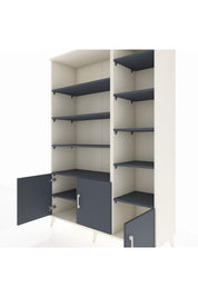 Hyperion Dolap 10 Raflı 3 Kapaklı 132x44x195 Aytaşı-Antrasit/Antrasit