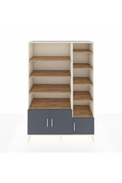 Hyperion Dolap 10 Raflı 3 Kapaklı 132x44x195 Aytaşı-Antrasit/Çam