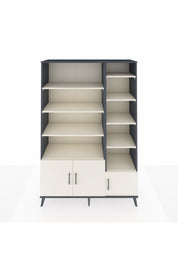 Hyperion Dolap 10 Raflı 3 Kapaklı 132x44x195 Antrasit-Aytaşı/Aytaşı