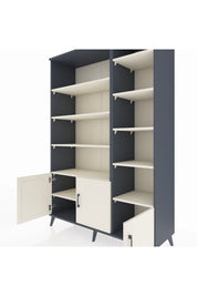 Hyperion Dolap 10 Raflı 3 Kapaklı 132x44x195 Antrasit-Aytaşı/Aytaşı