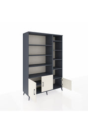 Hyperion Dolap 10 Raflı 3 Kapaklı 132x44x195 Antrasit-Aytaşı/Antrasit