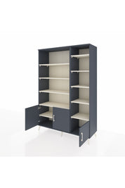 Hyperion Dolap 10 Raflı 3 Kapaklı 132x44x195 Antrasit-Antrasit/Aytaşı