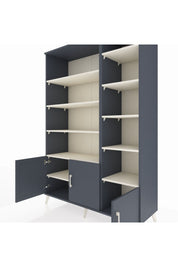 Hyperion Dolap 10 Raflı 3 Kapaklı 132x44x195 Antrasit-Antrasit/Aytaşı