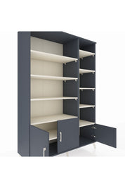 Hyperion Dolap 10 Raflı 3 Kapaklı 132x44x195 Antrasit-Antrasit/Aytaşı