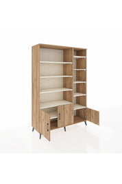 Hyperion Dolap 10 Raflı 3 Kapaklı 132x44x195 Çam-Çam/Aytaşı