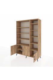Hyperion Dolap 10 Raflı 3 Kapaklı 132x44x195 Çam-Çam/Çam
