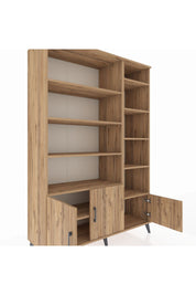 Hyperion Dolap 10 Raflı 3 Kapaklı 132x44x195 Çam-Çam/Çam