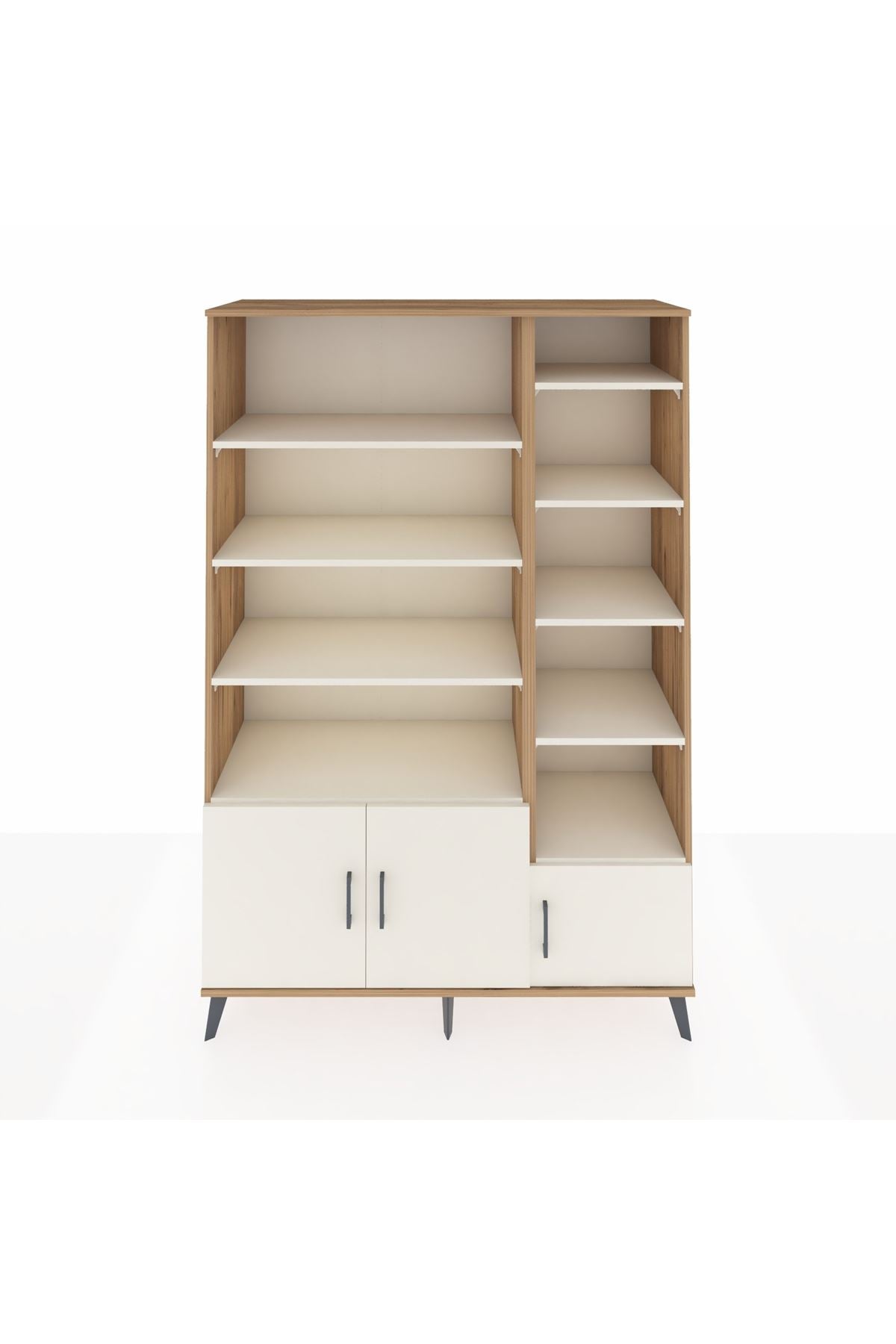 Hyperion Dolap 10 Raflı 3 Kapaklı 132x44x195 Çam-Aytaşı/Aytaşı