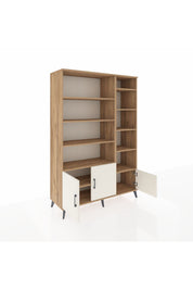 Hyperion Dolap 10 Raflı 3 Kapaklı 132x44x195 Çam-Aytaşı/Çam