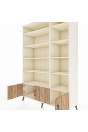 Hyperion Dolap 10 Raflı 3 Kapaklı 132x44x195 Aytaşı-Çam/Aytaşı