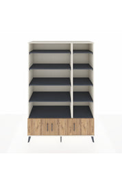 Hyperion Dolap 10 Raflı 3 Kapaklı 132x44x195 Aytaşı-Çam/Antrasit