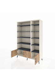 Hyperion Dolap 10 Raflı 3 Kapaklı 132x44x195 Aytaşı-Çam/Antrasit