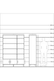 Hyperion Dolap 10 Raflı 3 Kapaklı 132x44x195 Aytaşı-Aytaşı/Aytaşı