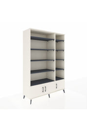 Hyperion Dolap 10 Raflı 3 Kapaklı 132x44x195 Aytaşı-Aytaşı/Antrasit