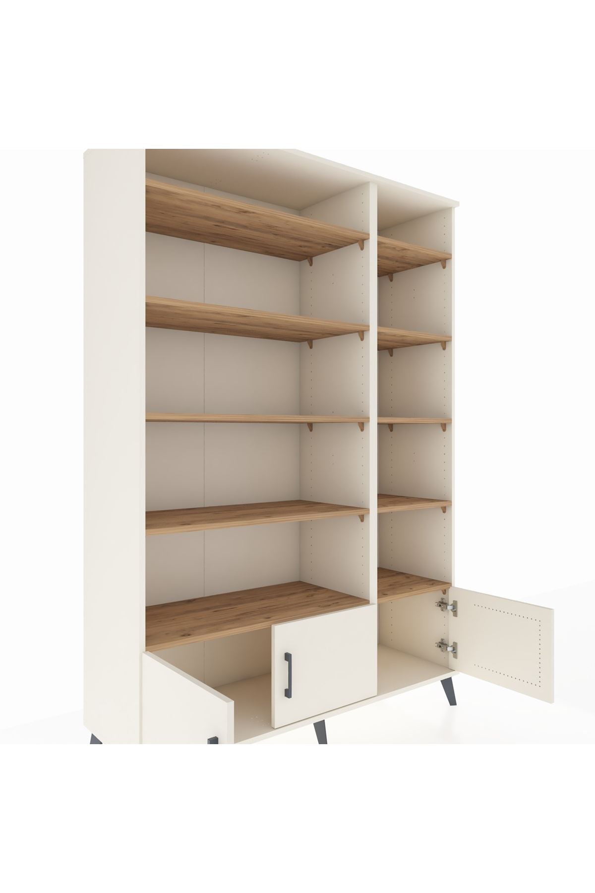 Hyperion Dolap 10 Raflı 3 Kapaklı 132x44x195 Aytaşı-Aytaşı/Çam