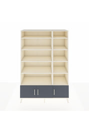 Hyperion Dolap 10 Raflı 3 Kapaklı 132x44x195 Aytaşı-Antrasit/Aytaşı