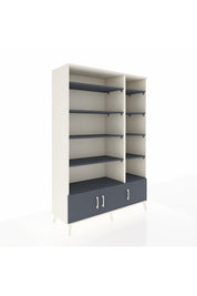 Hyperion Dolap 10 Raflı 3 Kapaklı 132x44x195 Aytaşı-Antrasit/Antrasit