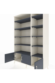 Hyperion Dolap 10 Raflı 3 Kapaklı 132x44x195 Aytaşı-Antrasit/Antrasit