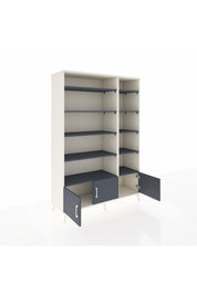 Hyperion Dolap 10 Raflı 3 Kapaklı 132x44x195 Aytaşı-Antrasit/Antrasit