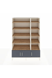 Hyperion Dolap 10 Raflı 3 Kapaklı 132x44x195 Aytaşı-Antrasit/Çam