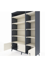 Hyperion Dolap 10 Raflı 3 Kapaklı 132x44x195 Antrasit-Aytaşı/Aytaşı