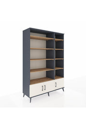 Hyperion Dolap 10 Raflı 3 Kapaklı 132x44x195 Antrasit-Aytaşı/Çam