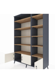 Hyperion Dolap 10 Raflı 3 Kapaklı 132x44x195 Antrasit-Aytaşı/Çam