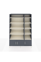 Hyperion Dolap 10 Raflı 3 Kapaklı 132x44x195 Antrasit-Antrasit/Aytaşı