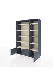 Hyperion Dolap 10 Raflı 3 Kapaklı 132x44x195 Antrasit-Antrasit/Aytaşı