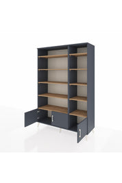 Hyperion Dolap 10 Raflı 3 Kapaklı 132x44x195 Antrasit-Antrasit/Çam