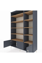 Hyperion Dolap 10 Raflı 3 Kapaklı 132x44x195 Antrasit-Antrasit/Çam