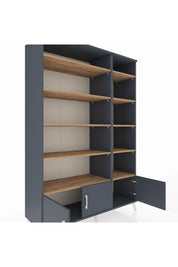 Hyperion Dolap 10 Raflı 3 Kapaklı 132x44x195 Antrasit-Antrasit/Çam