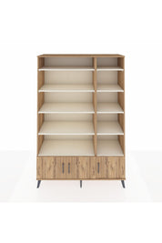 Hyperion Dolap 10 Raflı 3 Kapaklı 132x44x195 Çam-Çam/Aytaşı