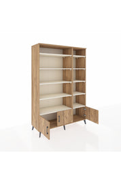 Hyperion Dolap 10 Raflı 3 Kapaklı 132x44x195 Çam-Çam/Aytaşı