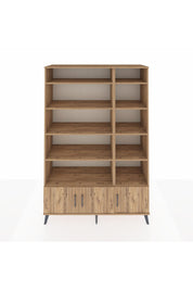 Hyperion Dolap 10 Raflı 3 Kapaklı 132x44x195 Çam-Çam/Çam