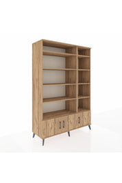 Hyperion Dolap 10 Raflı 3 Kapaklı 132x44x195 Çam-Çam/Çam